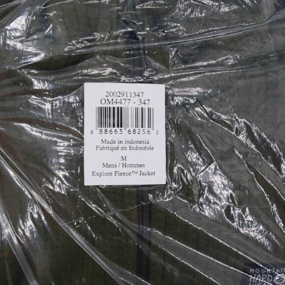 NEW Mountain Hardwear Men's Medium Explore Fleece Jacket, Surplus Green - Picture 3 of 16